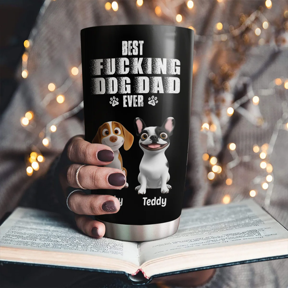 Best Dad Ever Version 3 - Personalized Custom Tumbler - Image 2
