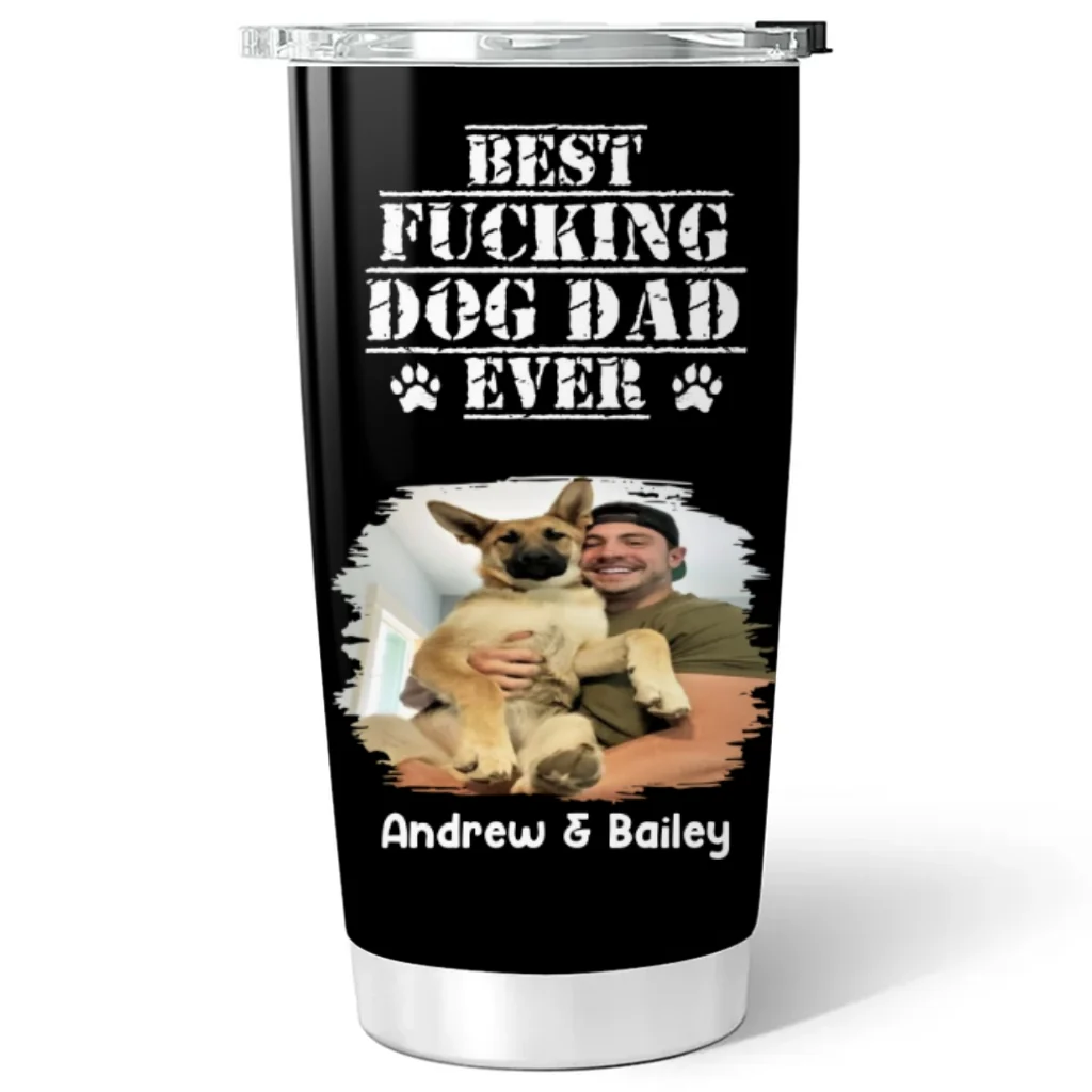 Best Dad In The Hood Photo - Personalized Custom Tumbler - Image 2
