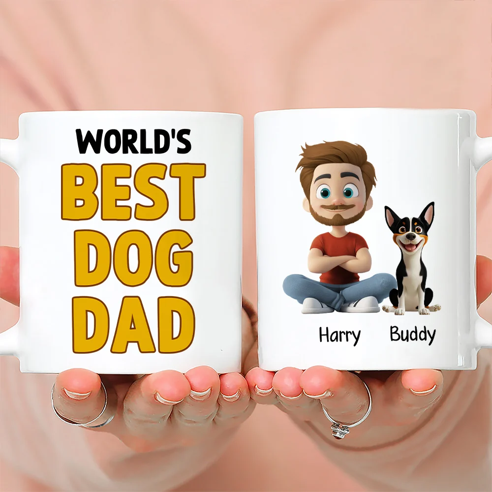 Best Dad In The World - Personalized Custom Coffee Mug - Image 3