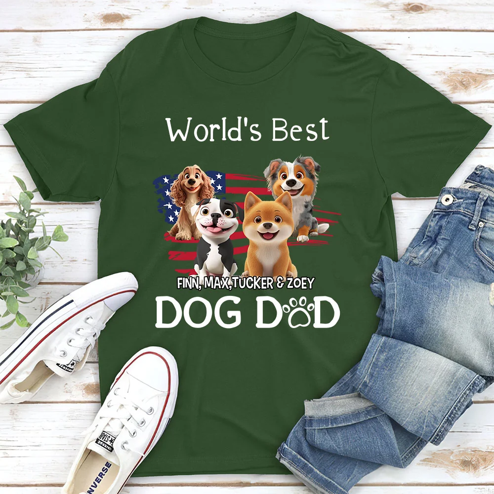 Best Dad In The World - Personalized Custom Unisex T-Shirt - Image 4