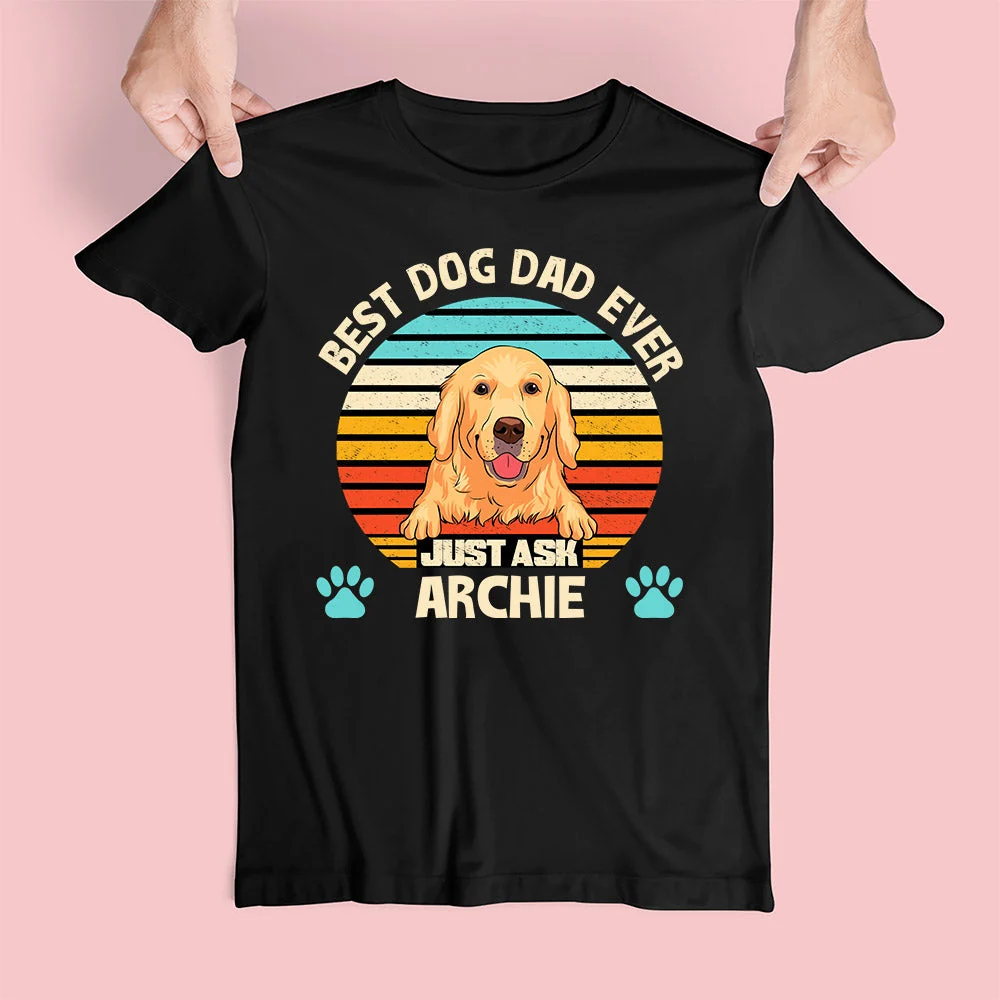 Best Dog Dad/Mom Ever - Personalized Custom Unisex T-shirt - Image 3