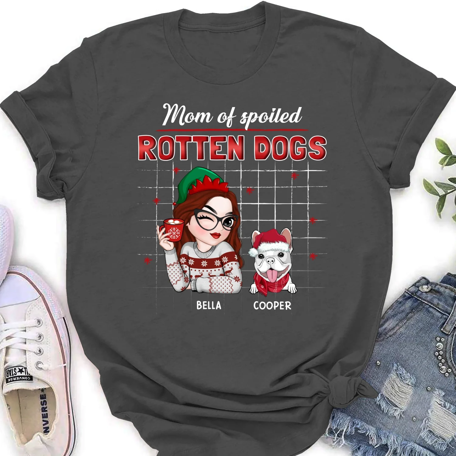 Best Dog Dad Mom - Personalized Custom Women's T-Shirt - Image 4
