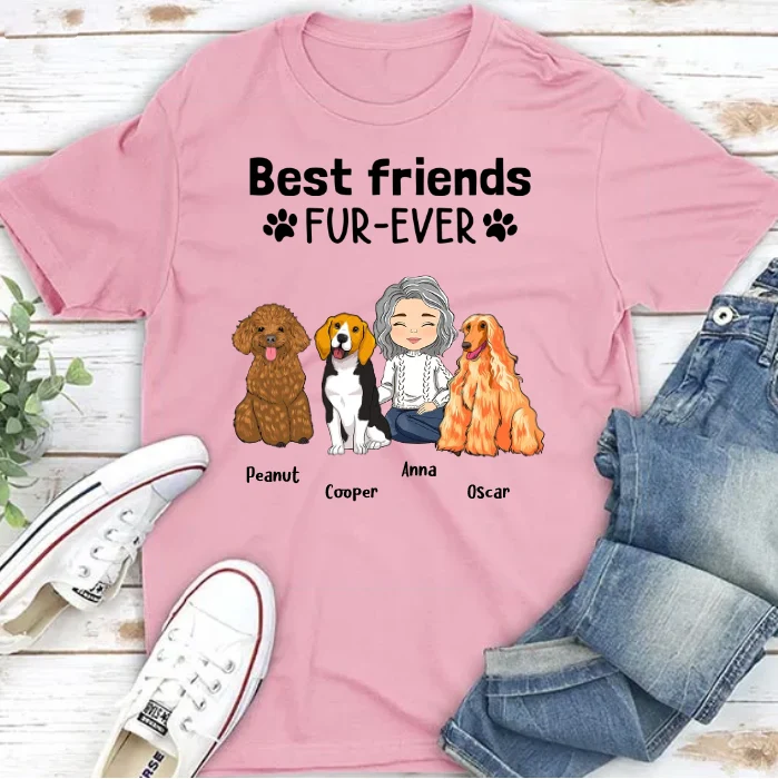Best Friends Fur-ever - Personalized Custom Unisex T-shirt - Image 2