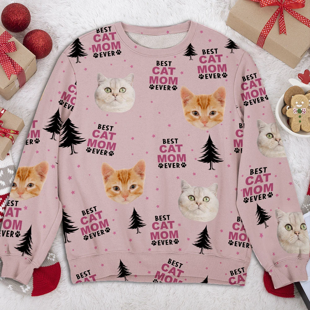 Best Fur Dog Mom - Personalized Custom All-Over-Print Sweatshirt - Image 2