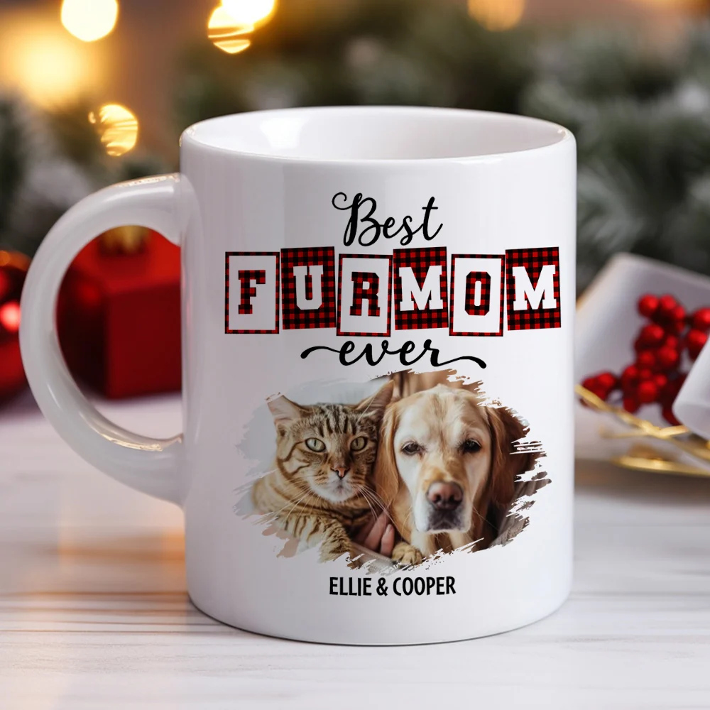 Best Fur Mom Dad Of The Year Photo - Personalized Custom Coffee Mug - Image 3