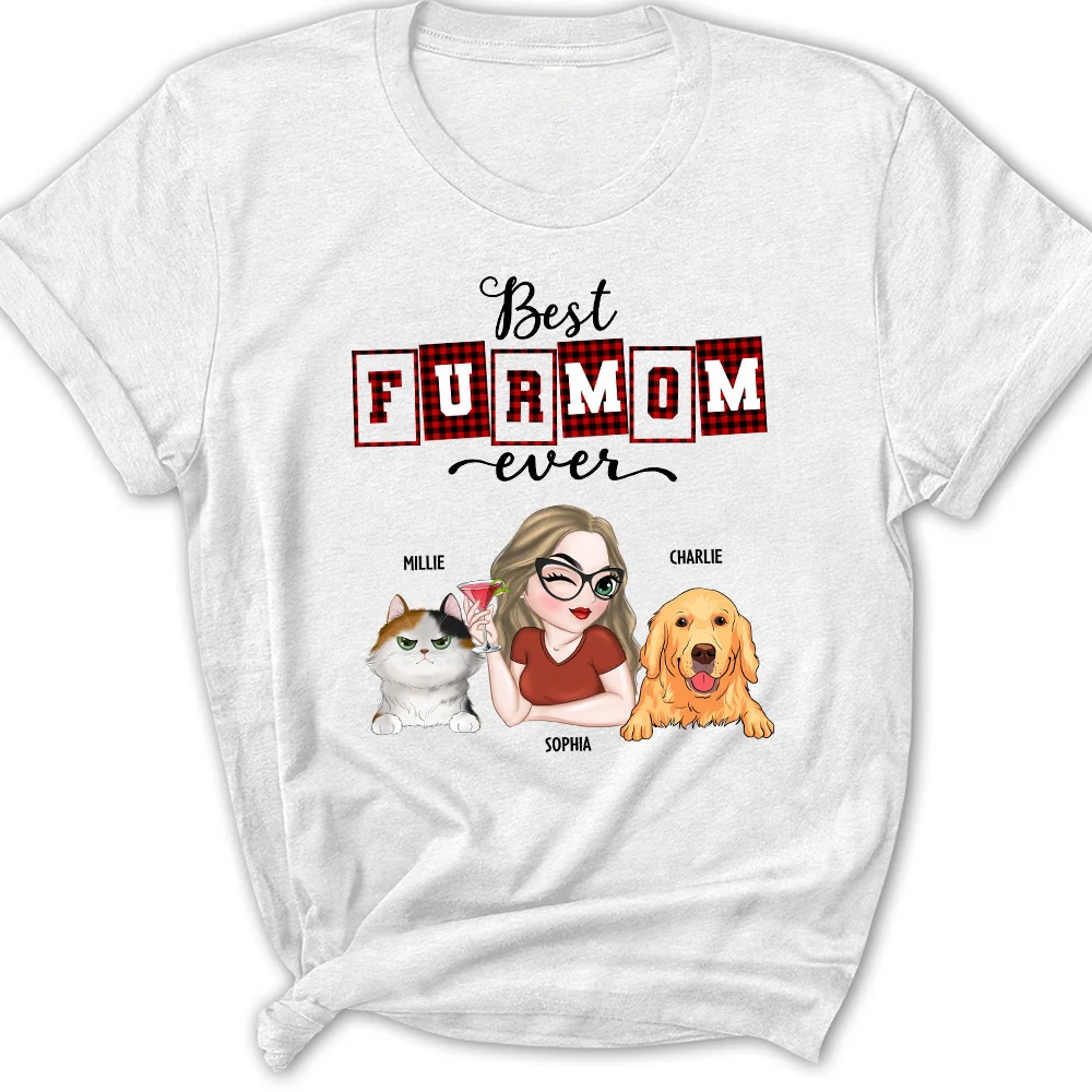 Best Fur Mom Of The Year - Personalized Custom Women's T-shirt