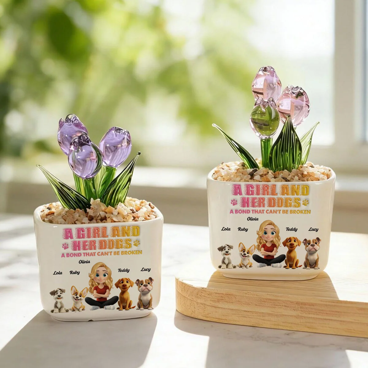 Best Mom To Me - Personalized Custom 3D Effect Glass Everlasting Tulips - Image 7