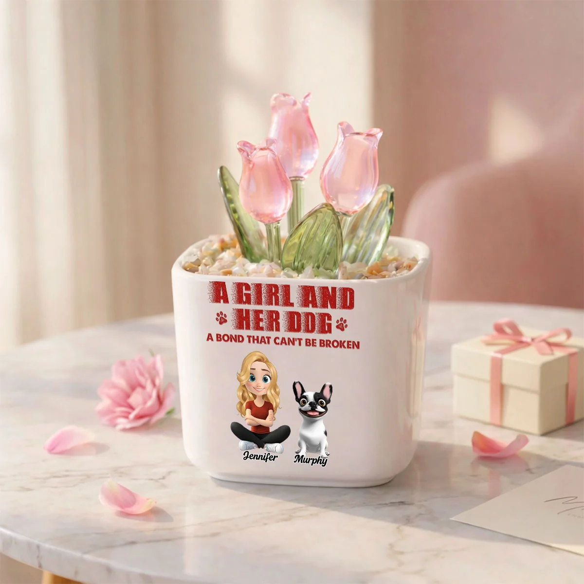 Best Mom To Me - Personalized Custom Glass Everlasting Tulips - Image 6