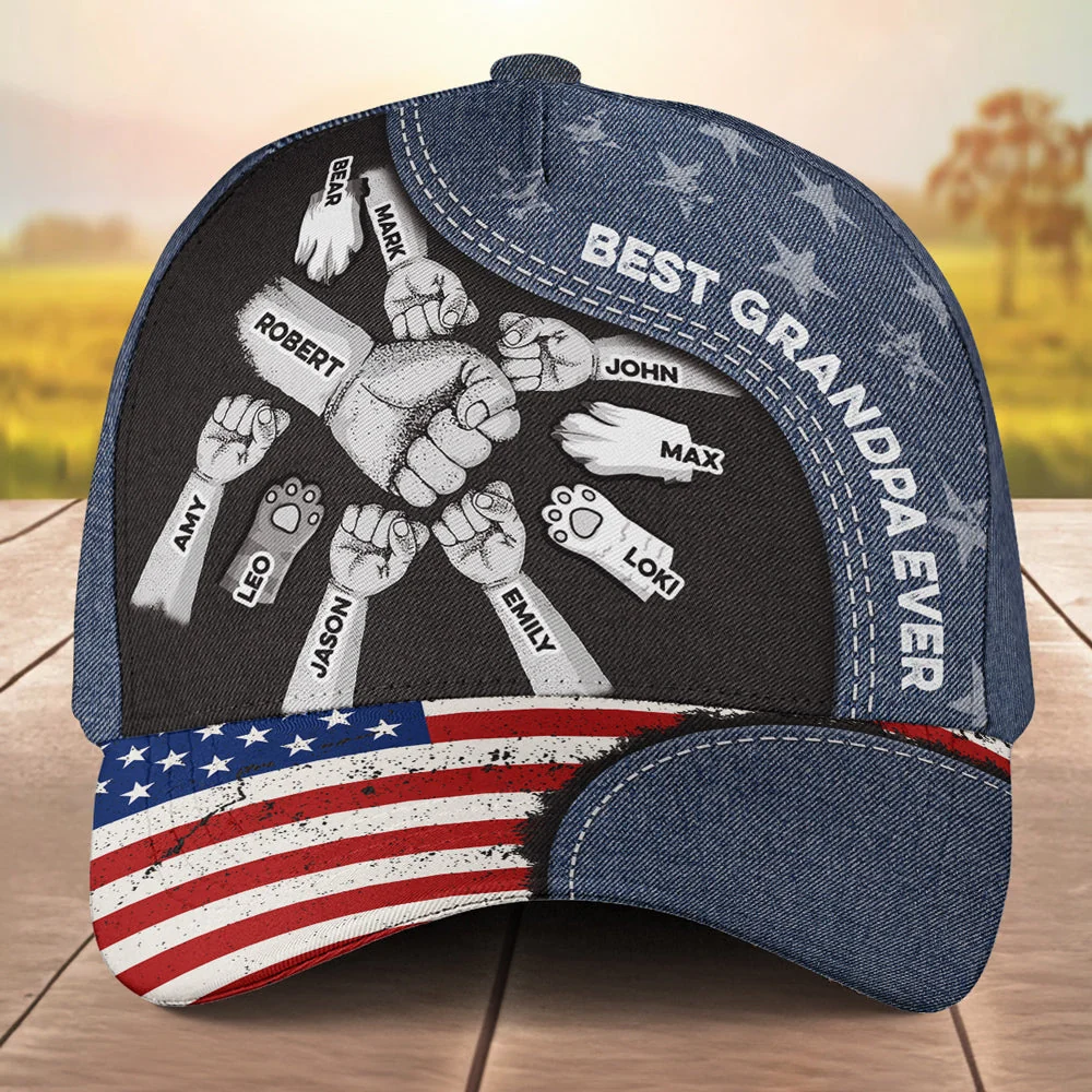Best Papa Ever Verion 2 - Personalized Custom Cap - Image 5