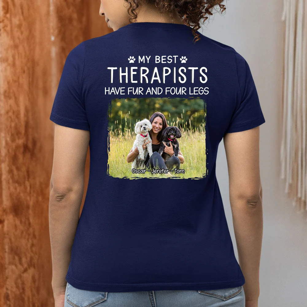 Best Therapist Photo - Personalized Custom Premium T-shirt - Image 2