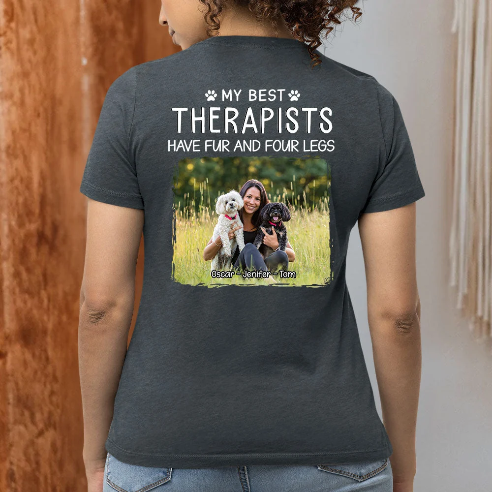 Best Therapist Photo - Personalized Custom Premium T-shirt - Image 4