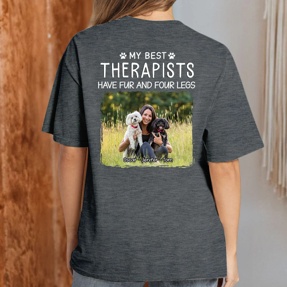 Best Therapist Photo - Personalized Custom Unisex T-shirt - Image 4