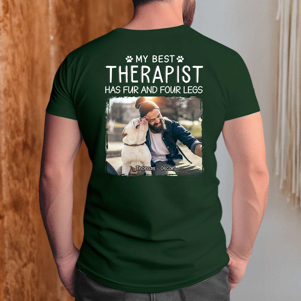 Best Therapist Photo - Personalized Custom Unisex T-shirt - Image 5