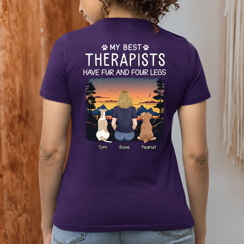 Best Therapist - Personalized Custom Women's T-shirt - Image 5