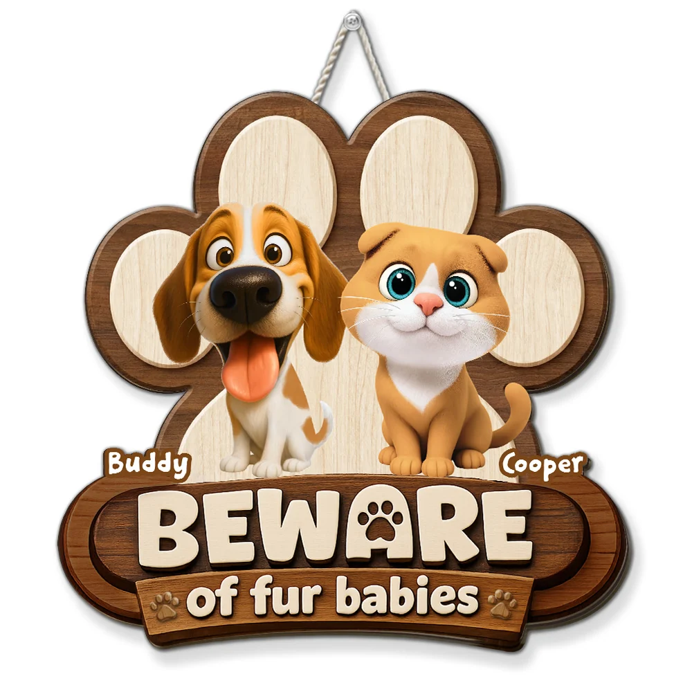 Beware Of The Babies - Personalized Custom Wood Sign