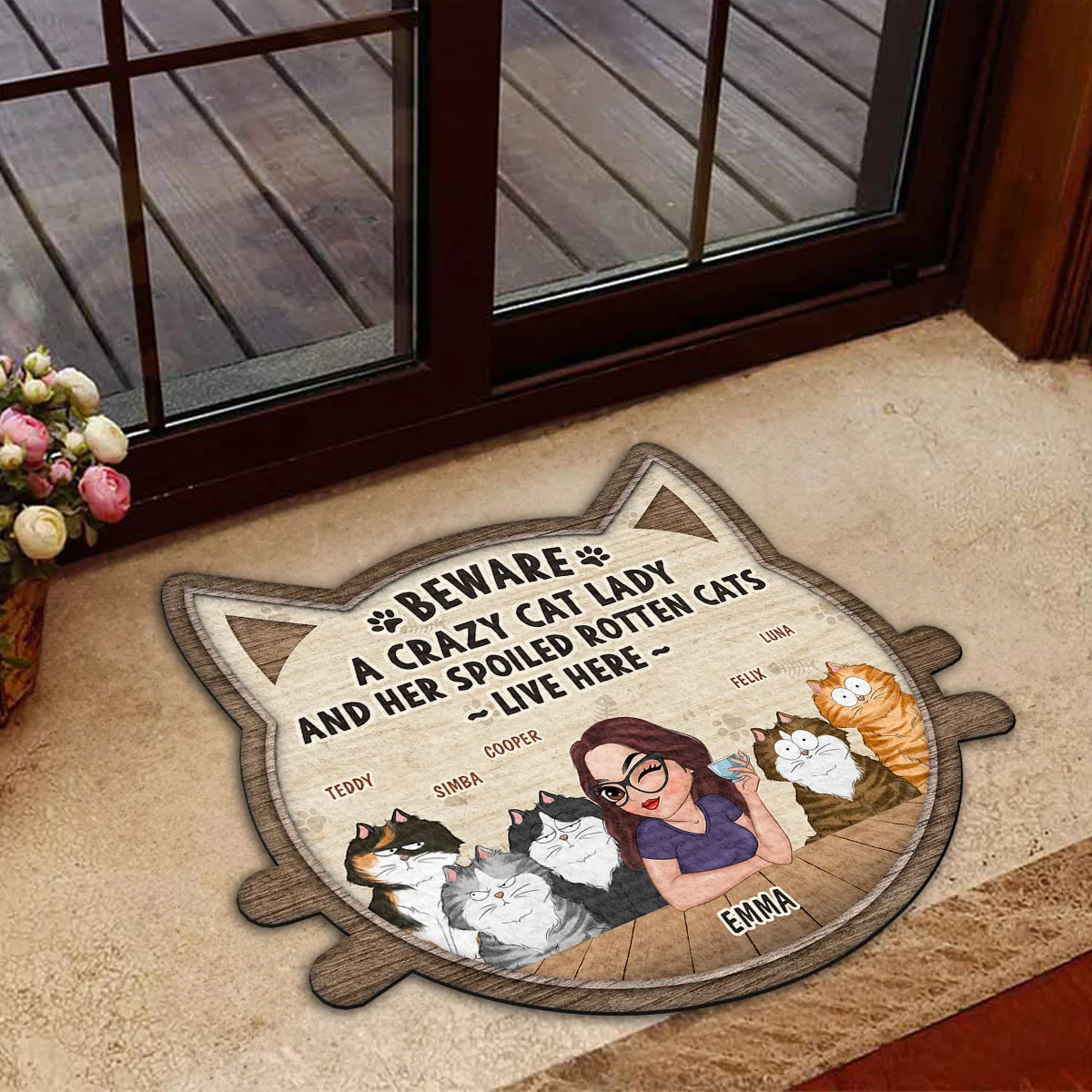Beware - Personalized Custom Doormat - Image 3