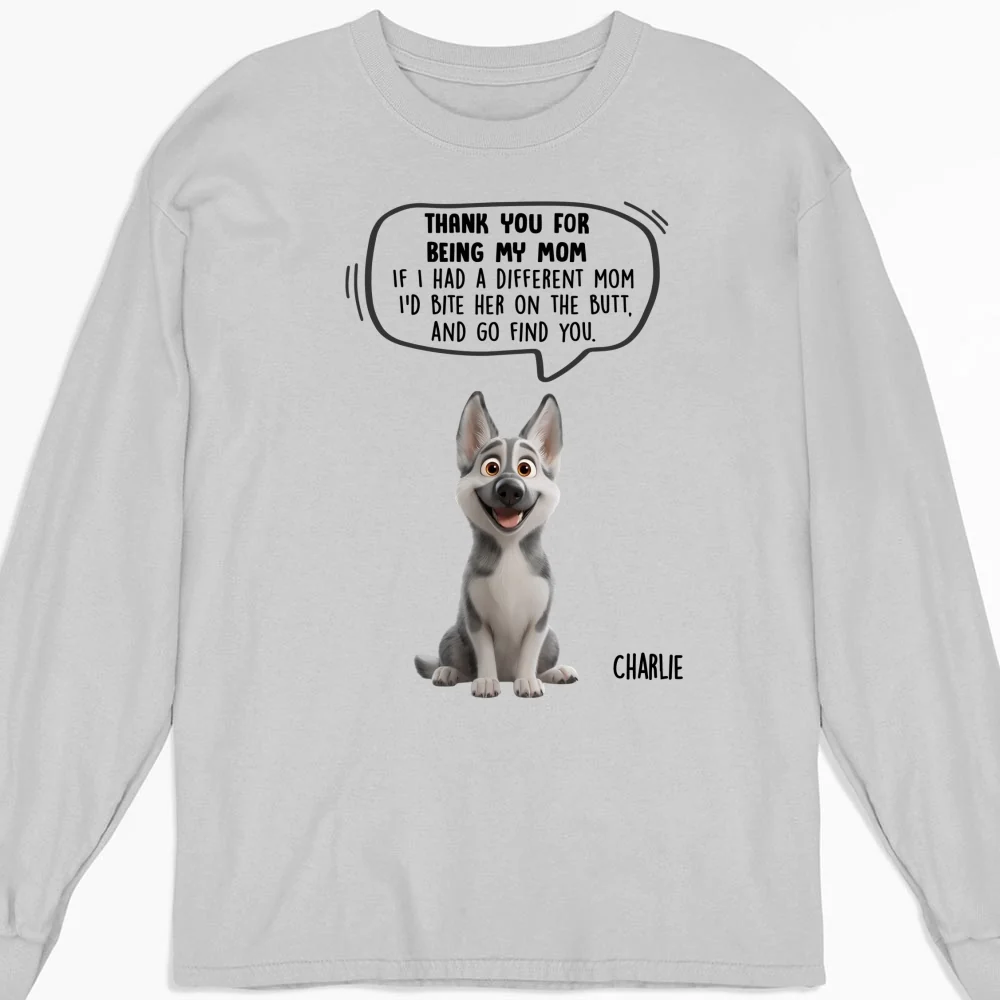 Bite For You Mom - Personalized Custom Long Sleeve T-Shirt - Image 3