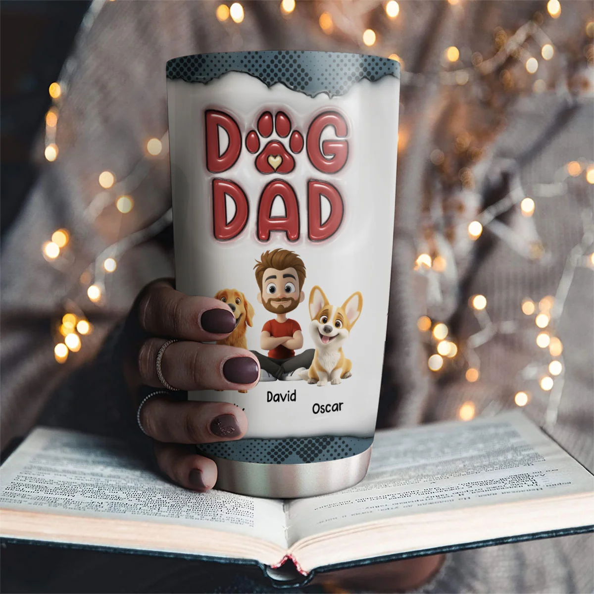 Boring Life New Style - Personalized Custom 3D Inflated Effect Tumbler - Image 2
