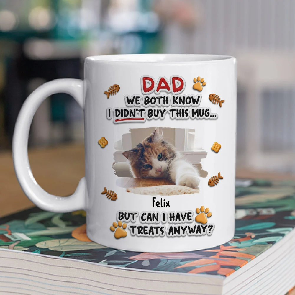 Can Cat Have Treats Photo - Personalized Custom 3D Effect Mug - Image 2