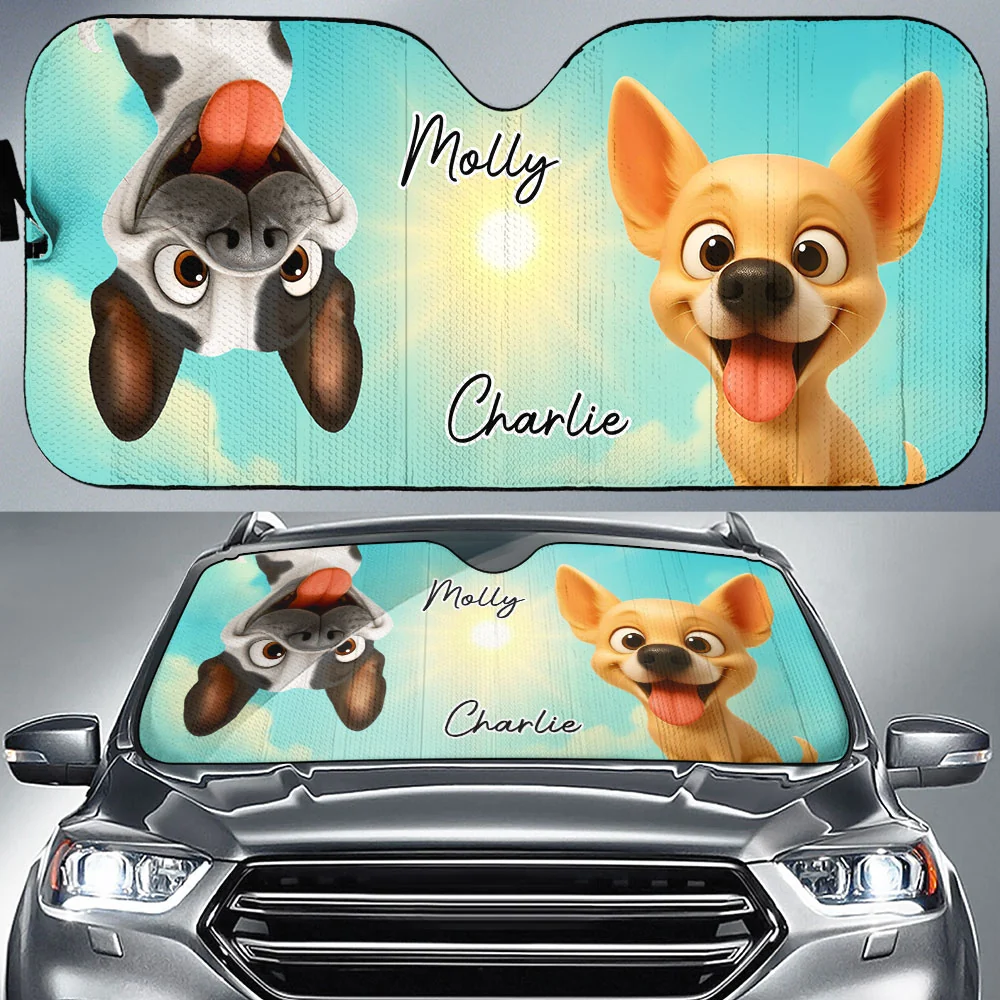 Can You See Us - Personalized Custom Car Sunshade - Image 2