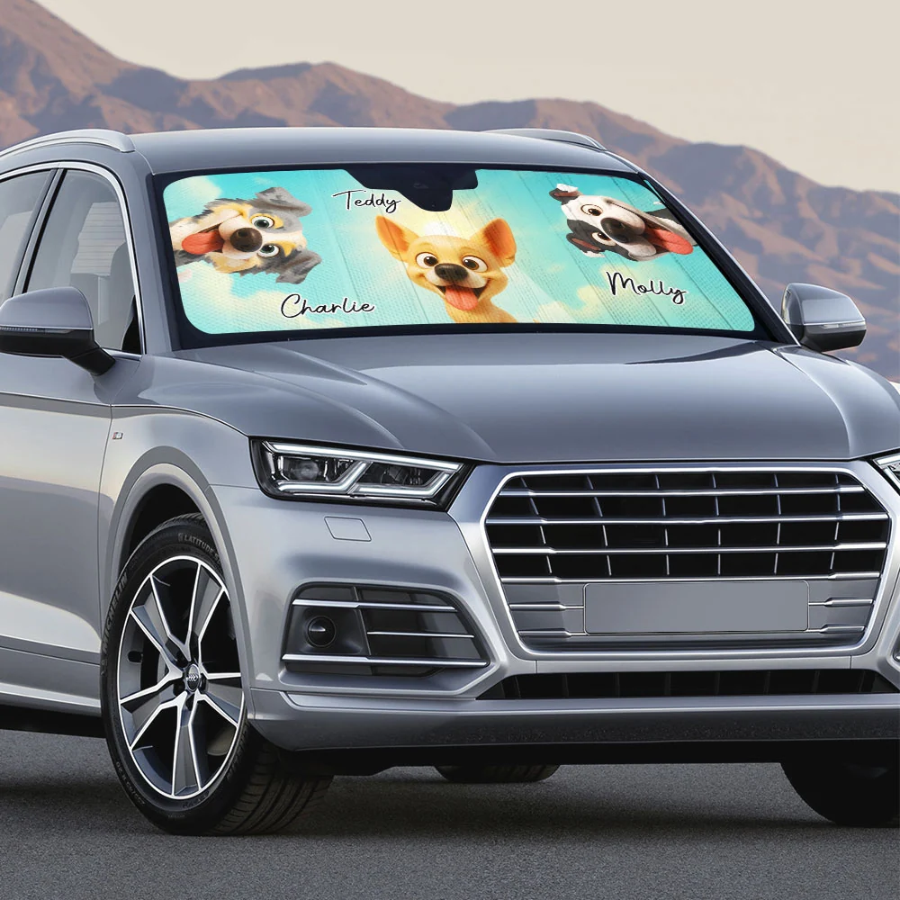 Can You See Us - Personalized Custom Car Sunshade - Image 4