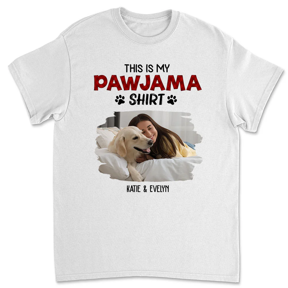 Cartoon Funny Pajama Shirt Photo - Personalized Custom Unisex T-Shirt