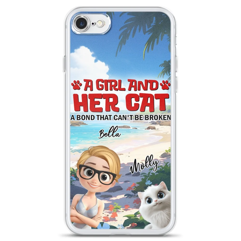 Cat And Mom Summer - Personalized Custom Phone Case - Image 4