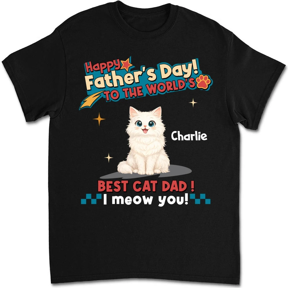 Cat Dad Forever - Personalized Custom Shirt - Image 7