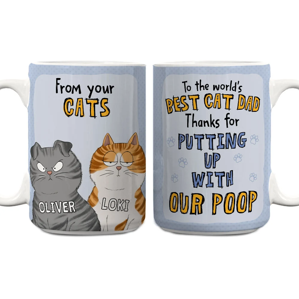 Cat Dad - Personalized Custom Coffee Mug - Image 5