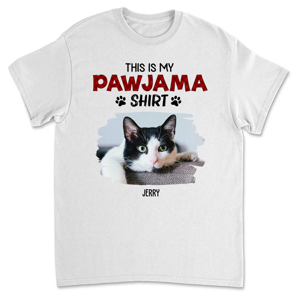 Cat Pawjama Shirt New Style Photo - Personalized Custom Unisex T-Shirt