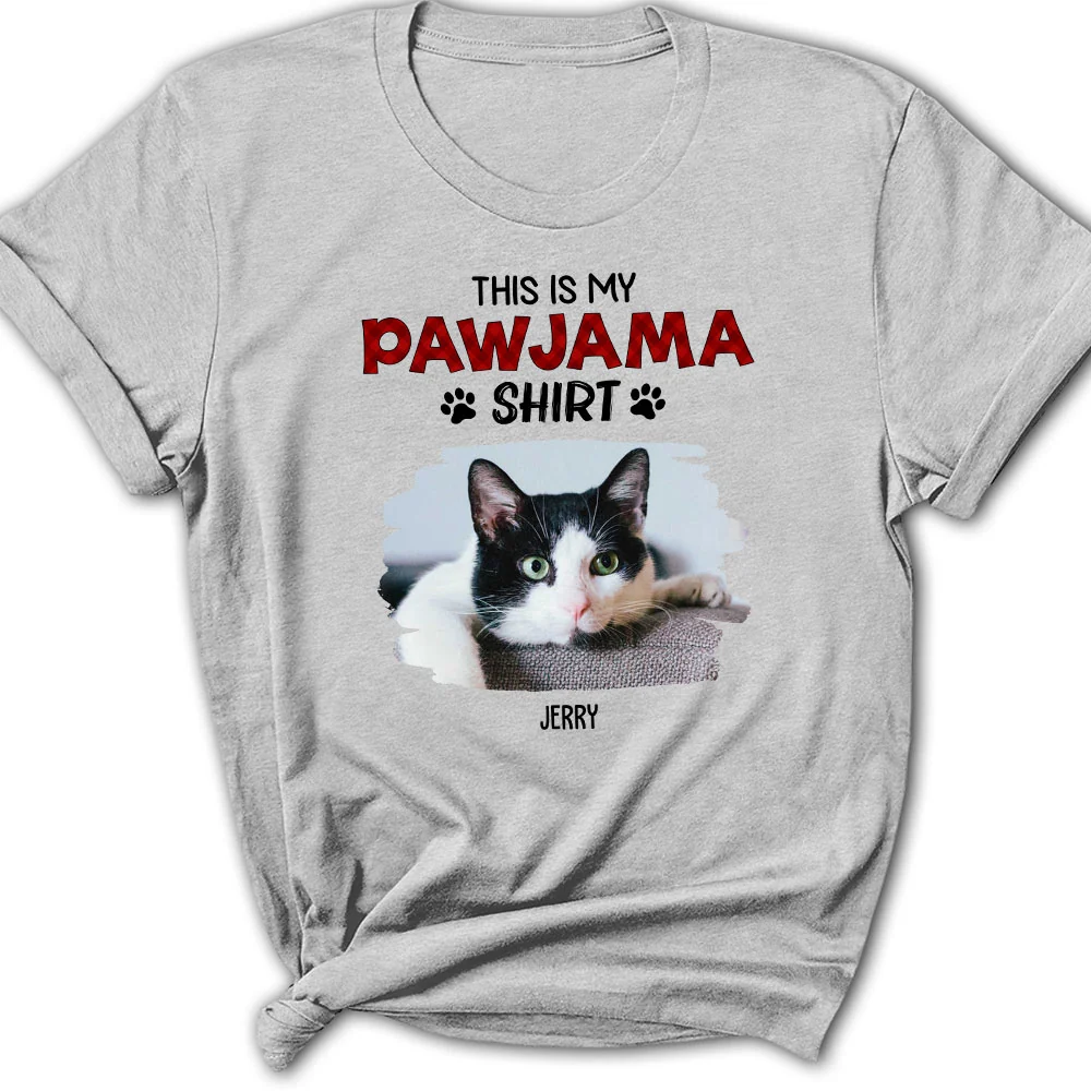 Cat Pawjama Shirt New Style Photo- Personalized Custom Women's T-Shirt