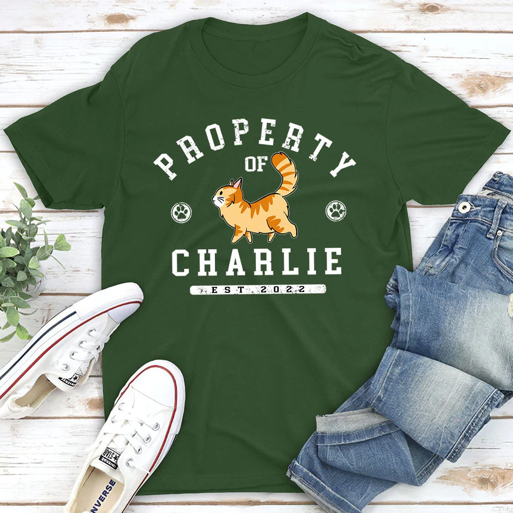 Cat Property - Personalized Custom Unisex T-shirt - Image 2