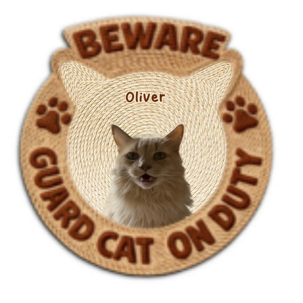 Cat Security On Duty Photo - Personalized Custom Doormat - Image 10
