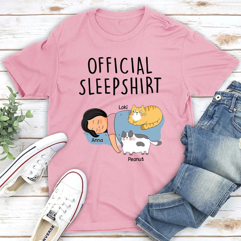 Cat Sleepshirt Simple - Personalized Custom Unisex T-shirt - Image 3