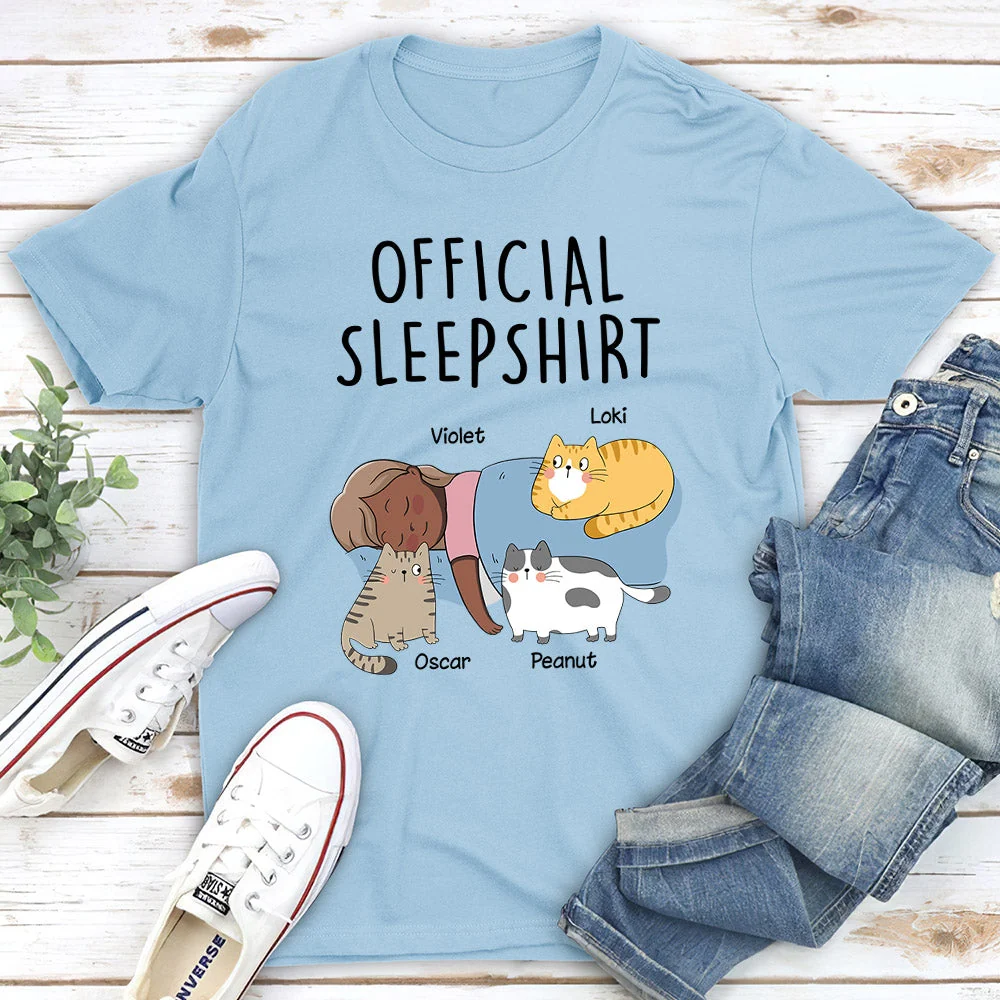 Cat Sleepshirt Simple - Personalized Custom Unisex T-shirt - Image 4