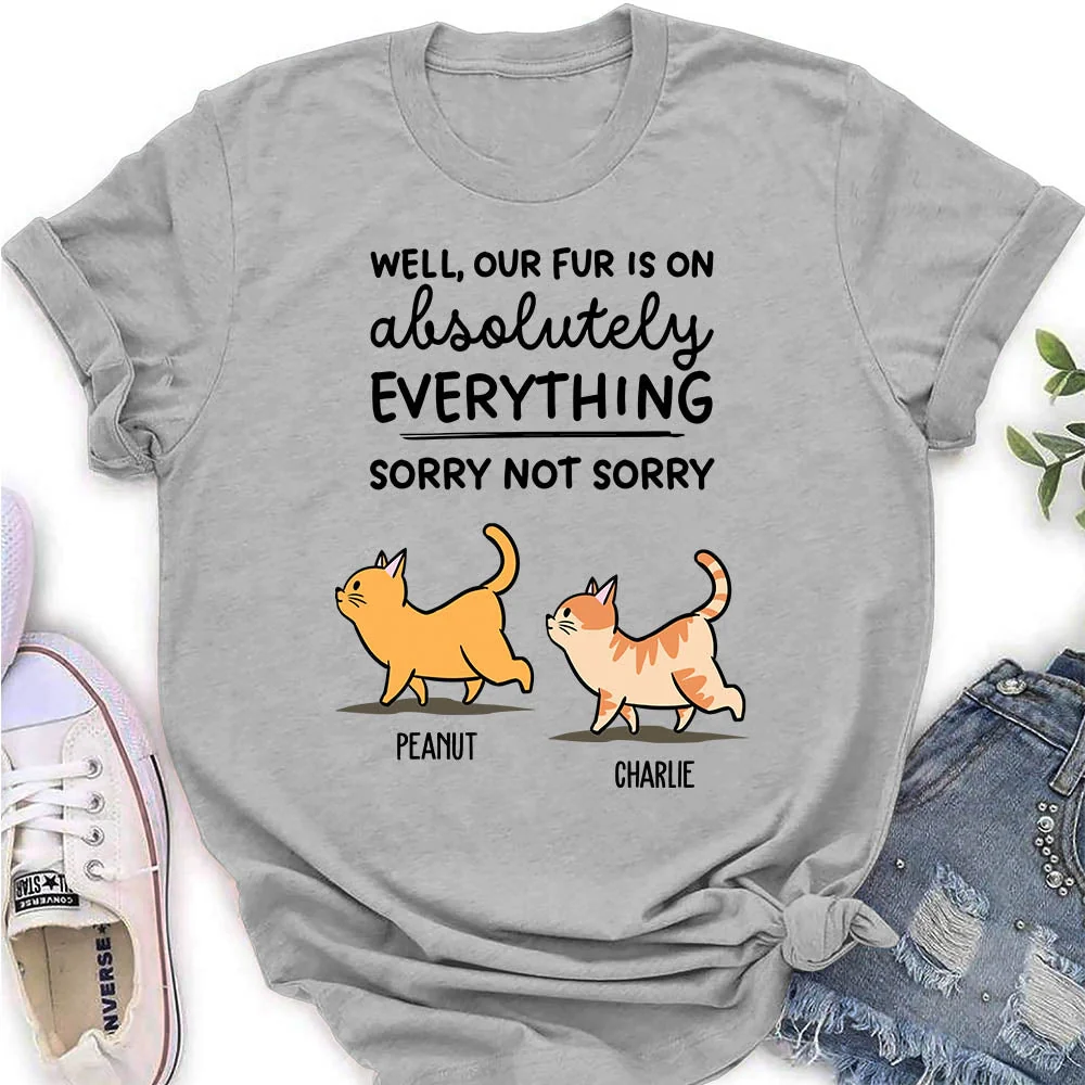 Cat Sorry Not Sorry - Personalized Custom Women's T-shirt