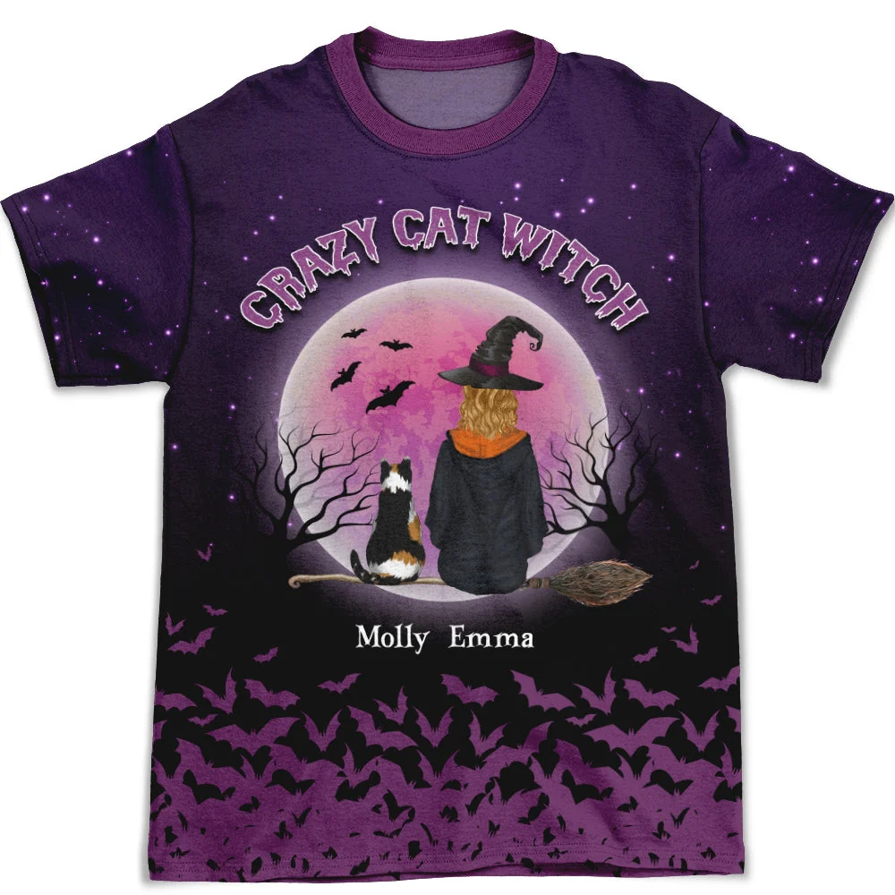Cat Witch - Personalized Custom All-over-print T-shirt