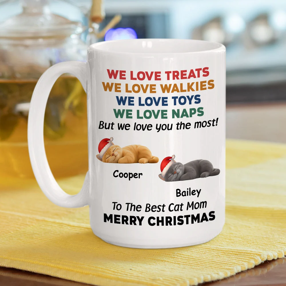 Cats Love You Snow Ver - Personalized Custom Coffee Mug - Image 6