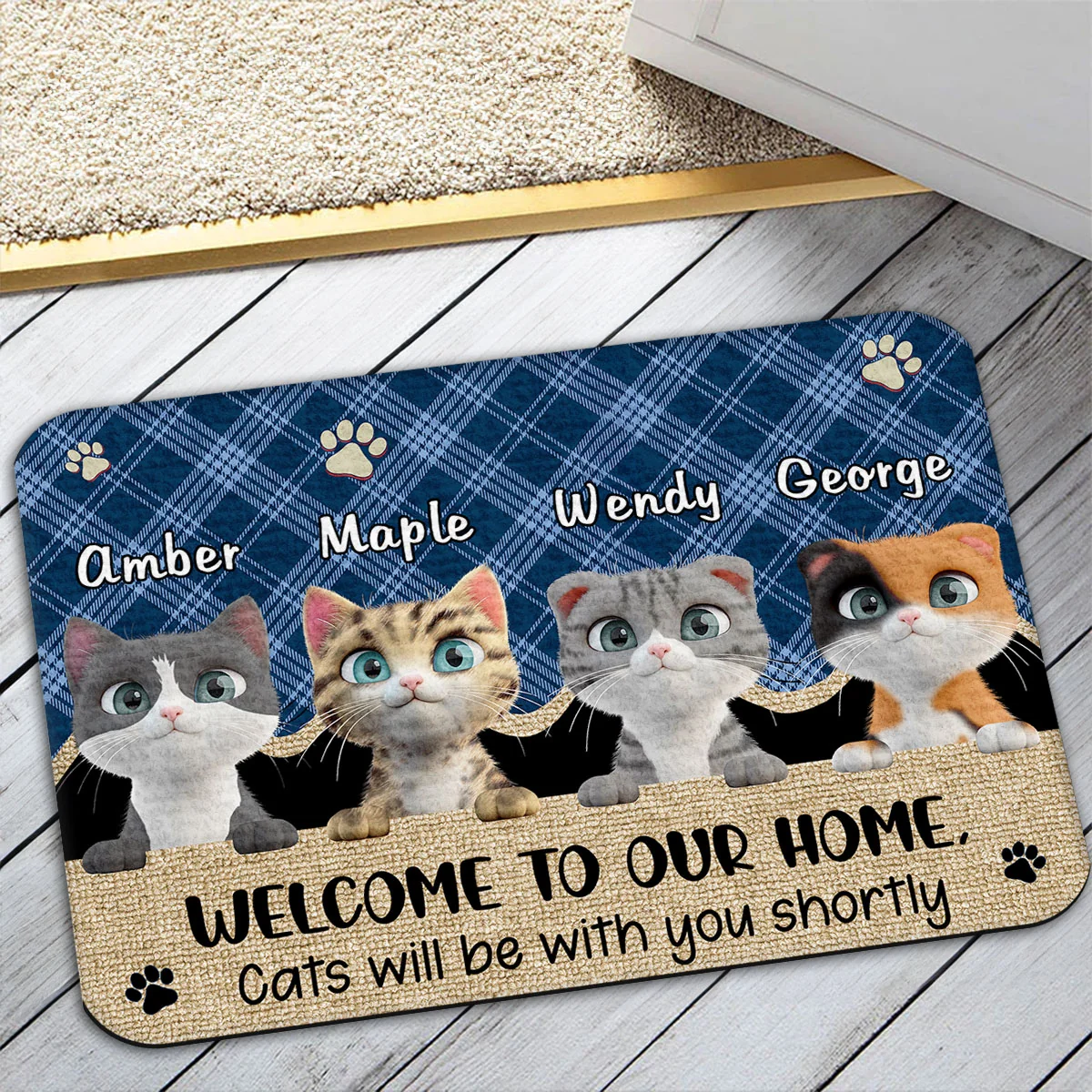 Cats Will Join You Shortly- Personalized Custom Doormat - Image 5