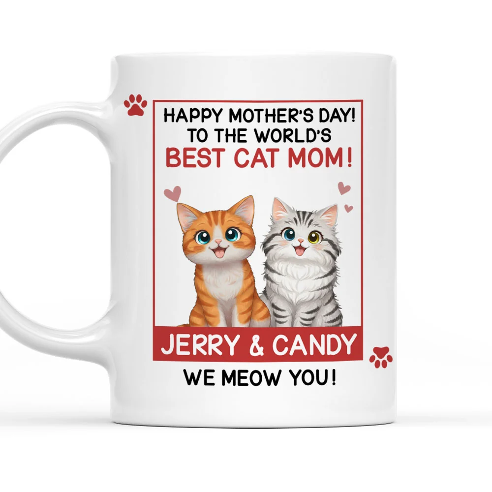 Celebrate Cat Mom Day - Personalized Custom Coffee Mug