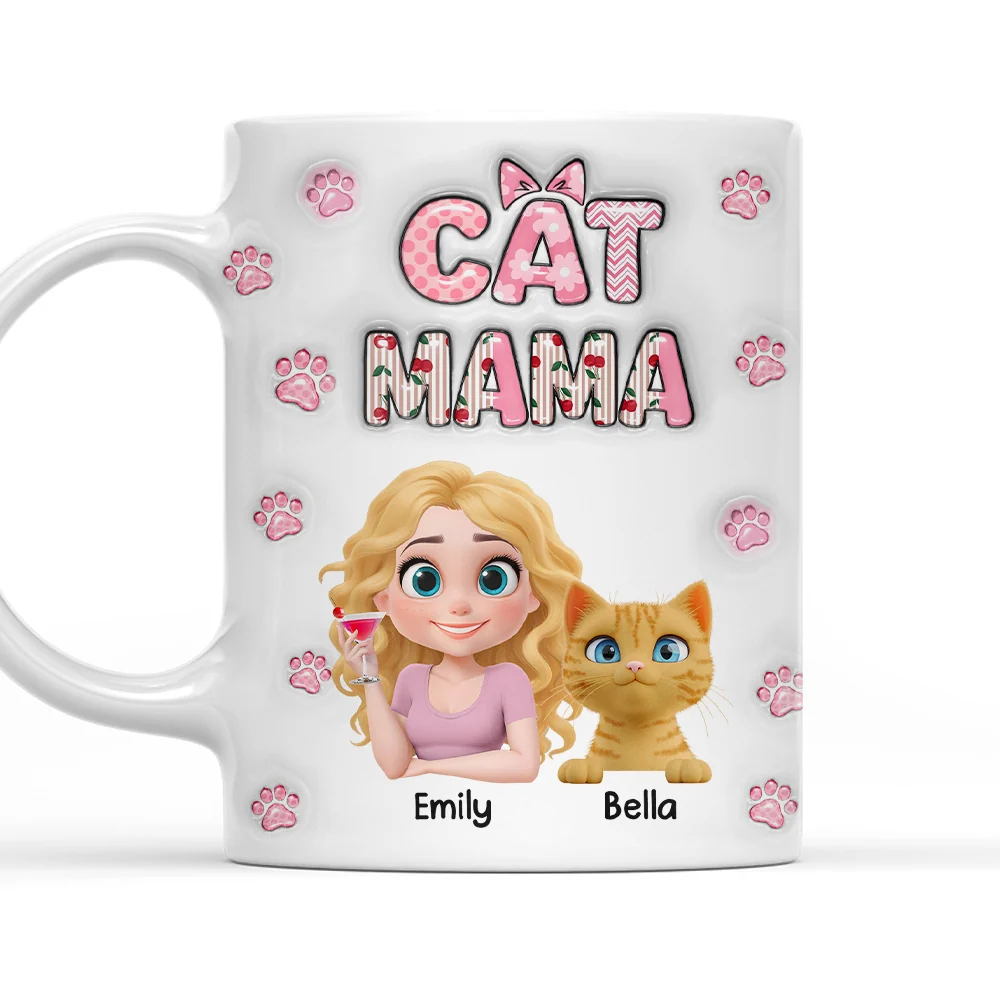 Cherry On Top Of Cat - Personalized Custom 3D Inflated Effect Mug