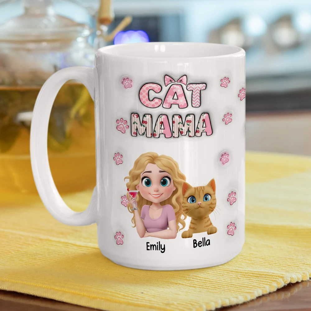 Cherry On Top Of Cat - Personalized Custom 3D Inflated Effect Mug - Image 6