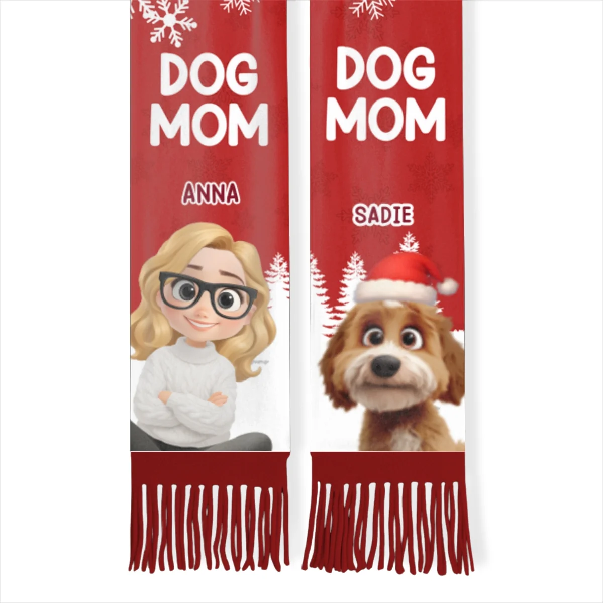 Christmas 2025 Dog Mom - Personalized Custom Scarf - Image 9