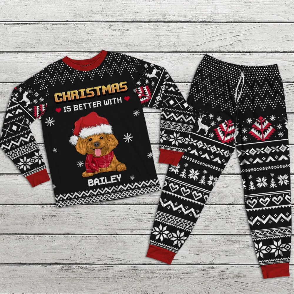 Christmas Better - Personalized Custom Matching Pajama Set - Image 5