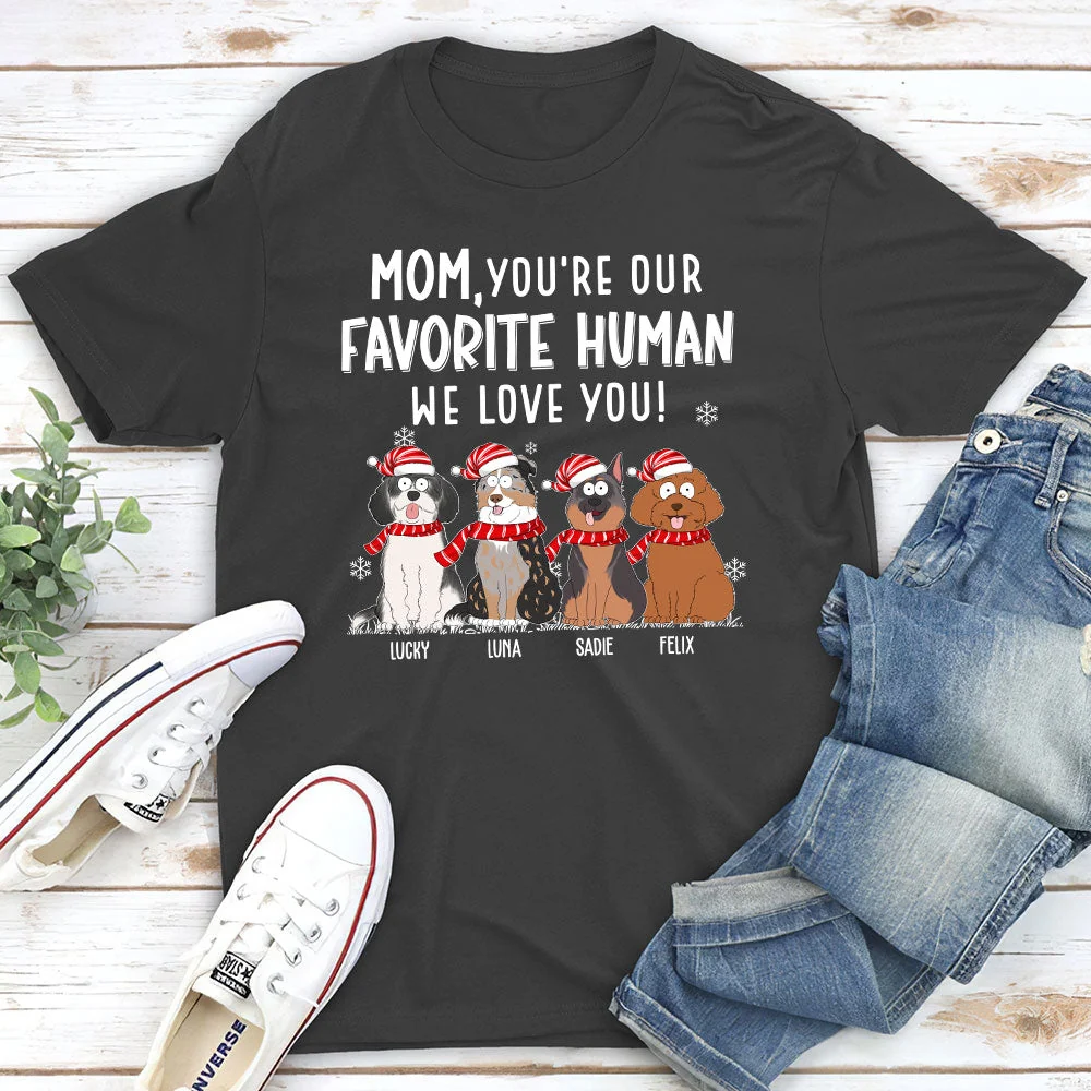 Christmas Favorite Human - Personalized Custom Unisex T-shirt - Image 4