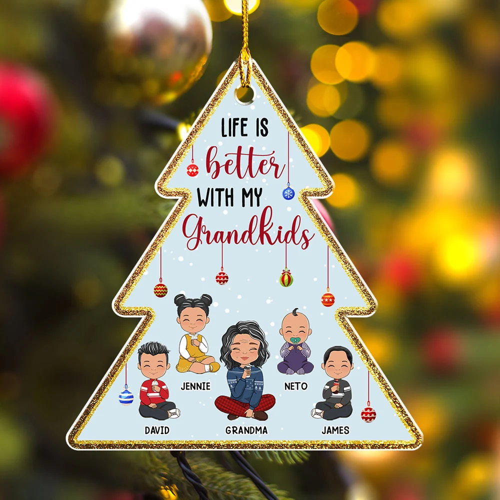 Christmas Tree Shaped - Personalized Custom Acrylic Ornament - Image 2