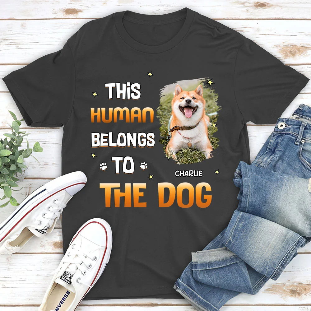 Chunky Funny Dog Cartoon Shirt Photo - Personalized Custom Unisex T-shirt - Image 2