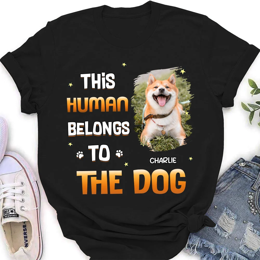 Chunky Funny Dog Cartoon Shirt Photo - Personalized Custom Women's T-shirt - Image 2