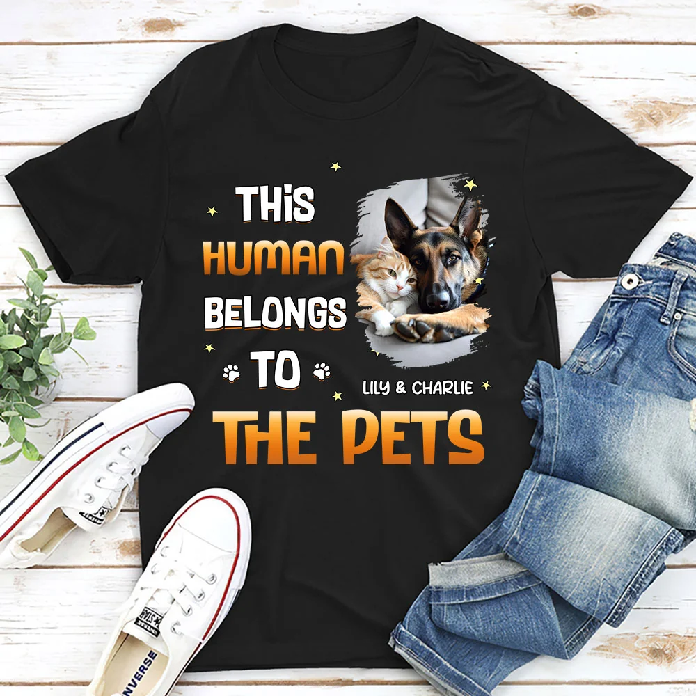 Chunky Funny Pet Cartoon Shirt Photo - Personalized Custom Unisex T-shirt - Image 2