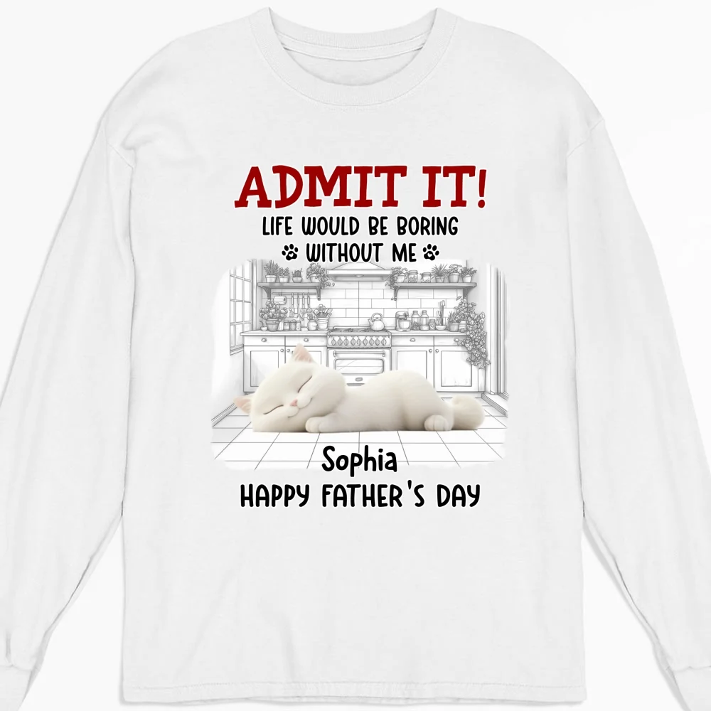 Clothing Would Be Boring Ver Cat 2 - Personalized Custom Long Sleeve T-Shirt - Image 4